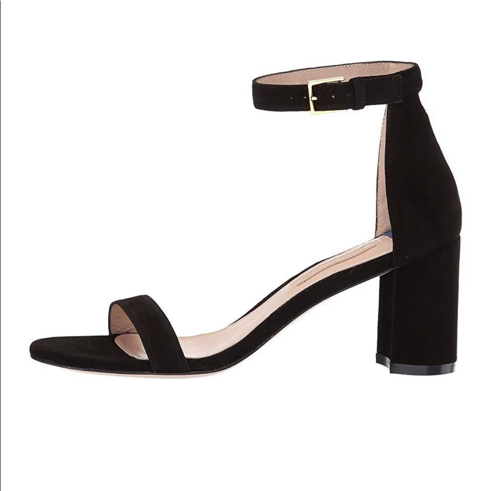 ❌️SOLD❌️ Stuart Weitzman 75Less Nudist Black Suede Sandals - Picture 5 of 8